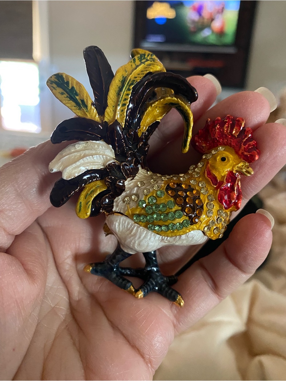 Decorative Rooster Ring Holder Red, Yellow, Green and Black - Brand Unspecifie